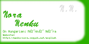 nora menku business card